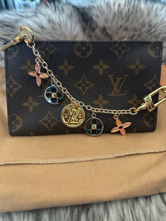 Louis Vuitton Handbags - Louis Vuitton Brown Monogram mini pochette with charm - Brown/Gold
